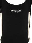 Body per bambina Palm Angels Kids nero con logo sul davanti PGBD00CS26FLE001 110 PALM ANGELS KIDS 