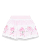Gonna per neonata Monnalisa rosa con stampa rose all-over 31E700 5653 9990 MONNALISA KIDS 