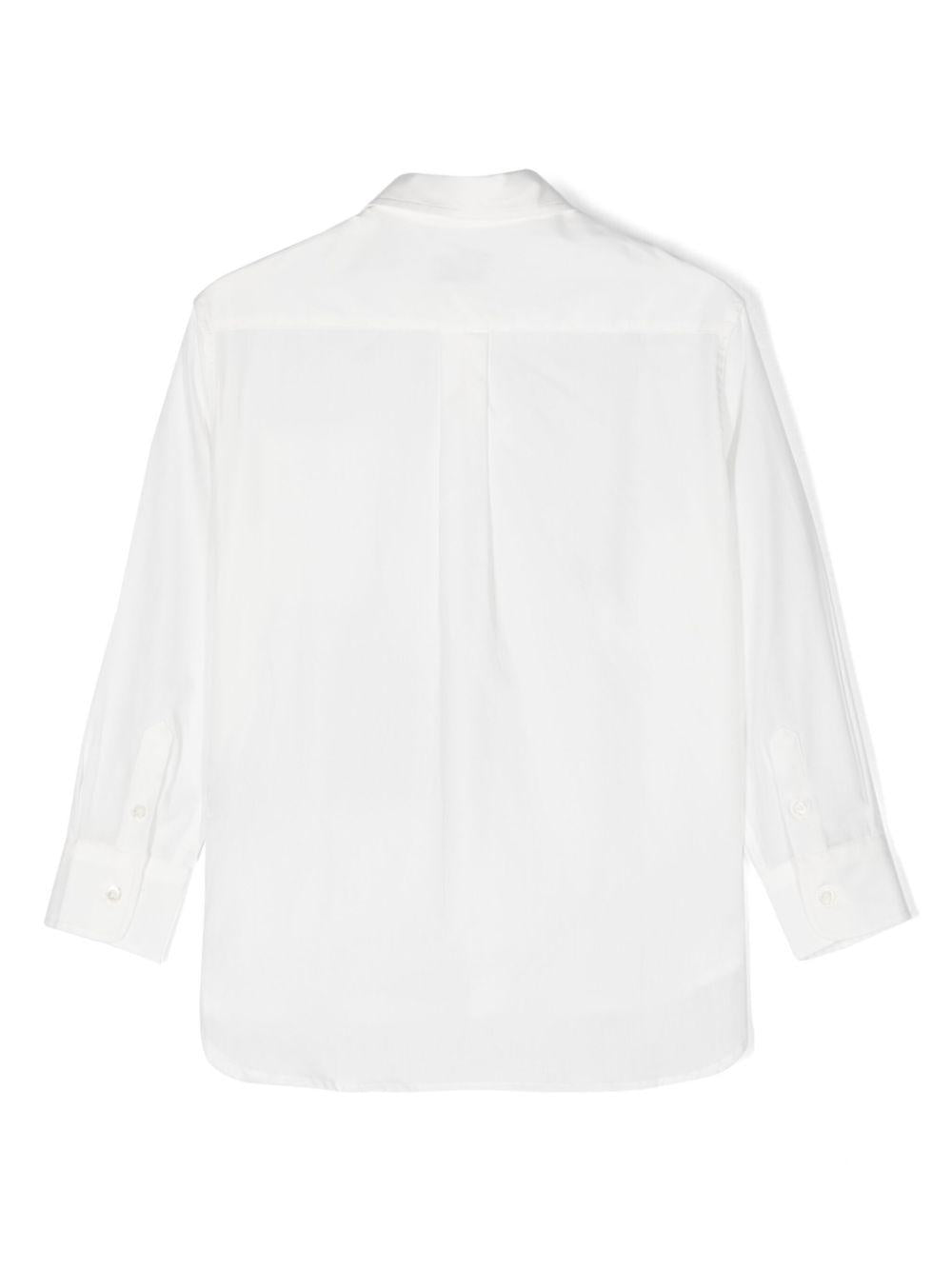 Camicia con logo ricamato per bambino ETRO KIDS bianco con orlo curvo GU5P25 P0013 101 ETRO KIDS 