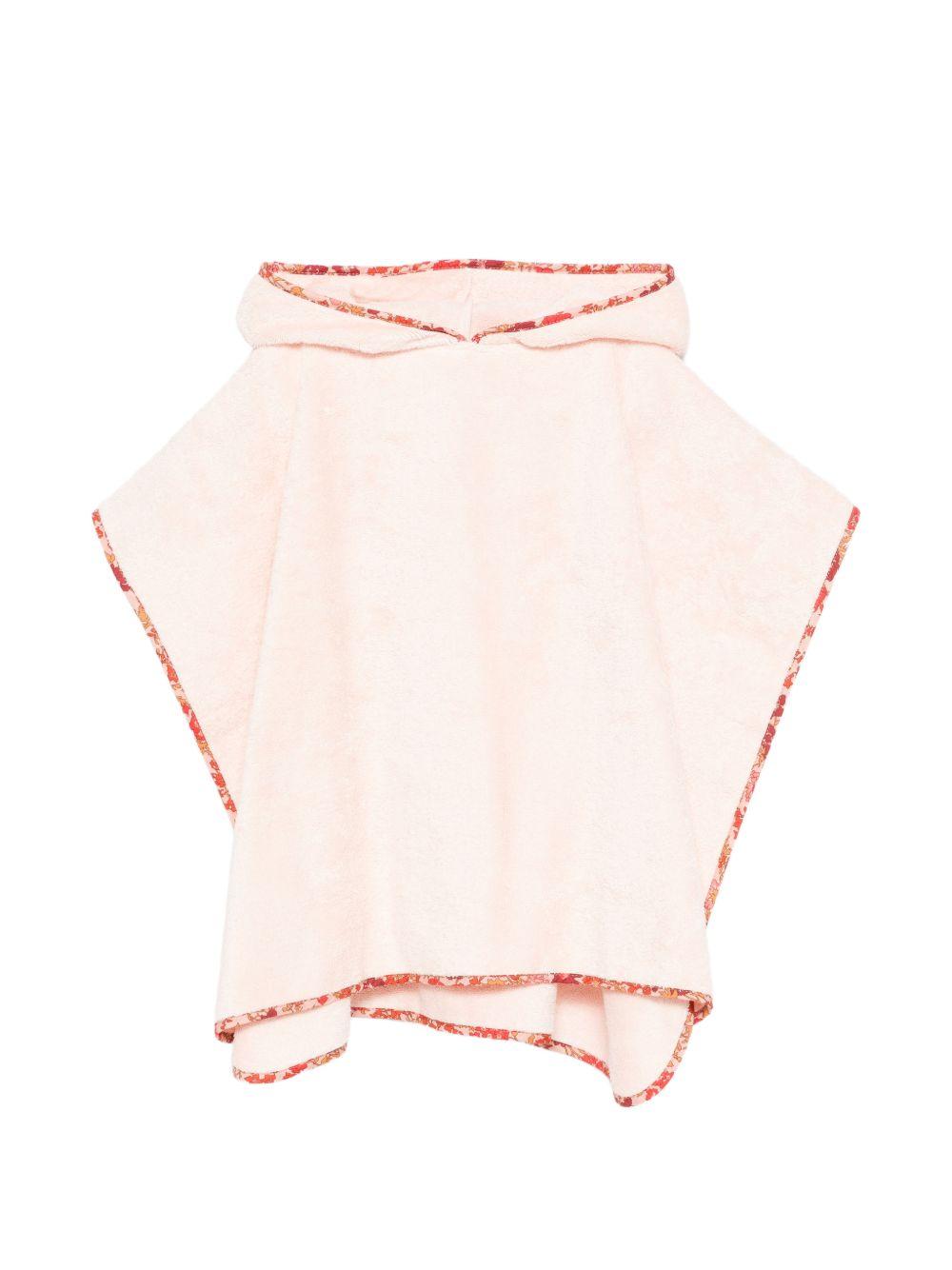 Accappatoio per bambina Bonpoint rosa con rifinitura a fiori S06GACK00001 021A BONPOINT KIDS 
