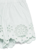 Shorts per bambina Zimmermann Kids verde con applicazioni floreali 5877AR S261 ZIMMERMANN KIDS 