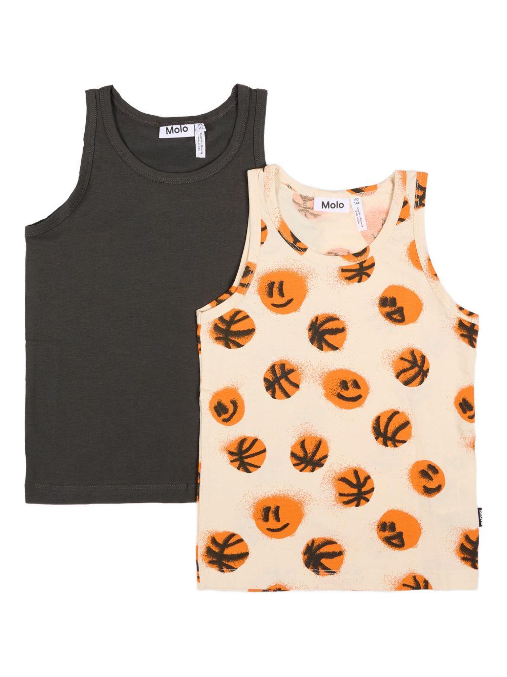 Set di due canottiere per bambino Molo multicolor con diverse fantasie 1S26Q101 9750 MOLO KIDS 