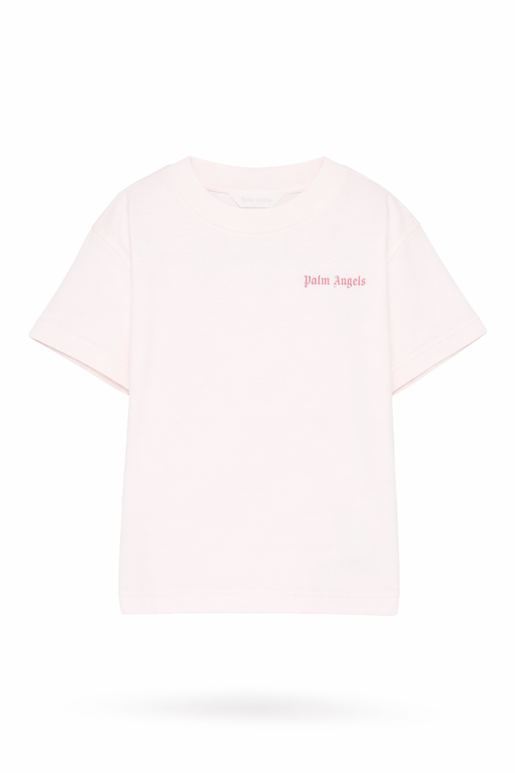 T-shirt per bambina Palm Angels Kids rosa con logo sul davanti PGAA002S26JER003 042 PALM ANGELS KIDS 