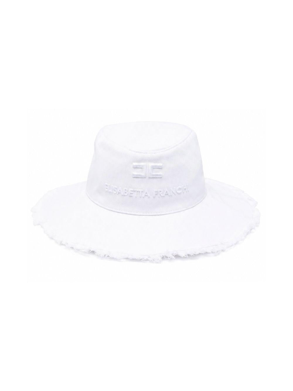 Cappello per bambina Elisabetta Franchi La Mia Bambina bianco con dettaglio logo EFCP031CCA034 0004 ElISABETTA FRANCHI 
