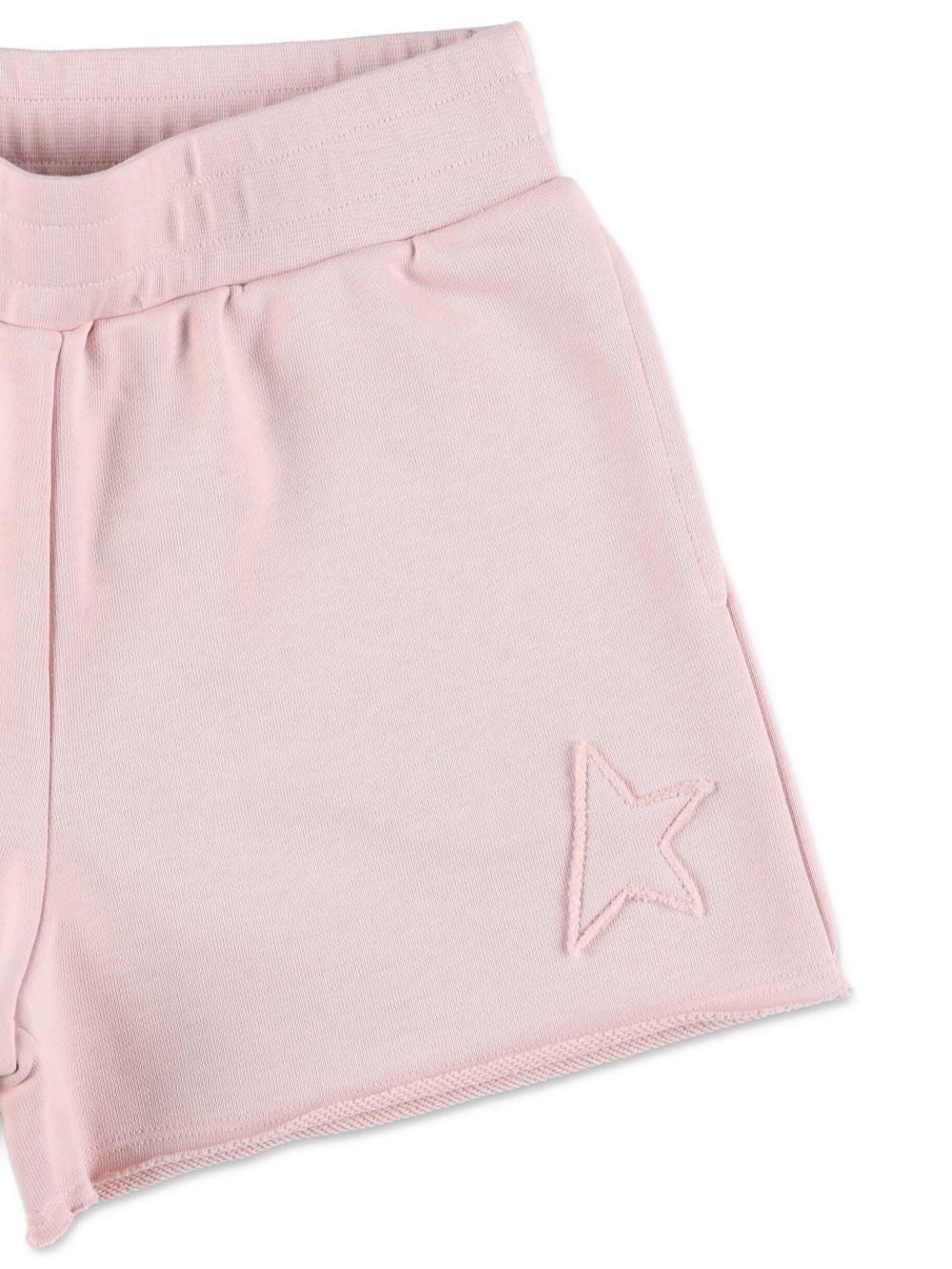 Shorts per bambina Golden Goose Kids rosa con dettaglio stella GKP02687P002489 25523 GOLDEN GOOSE KIDS 