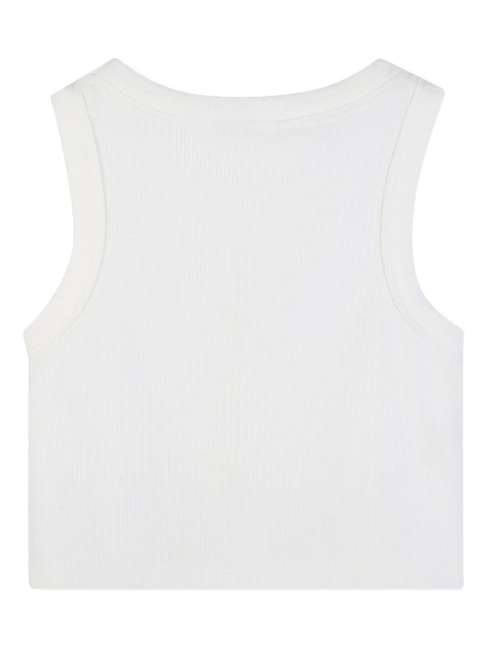 T-shirt per bambina Micheal Kors Kids bianca con logo sul davanti R30609 117 MICHAEL KORS KIDS 
