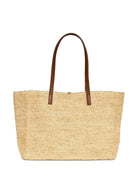 Borsa Rafia City MC2 Saint Barth beige con ricamo logo RAFC001 00358L MC2 ST. BARTH KIDS 