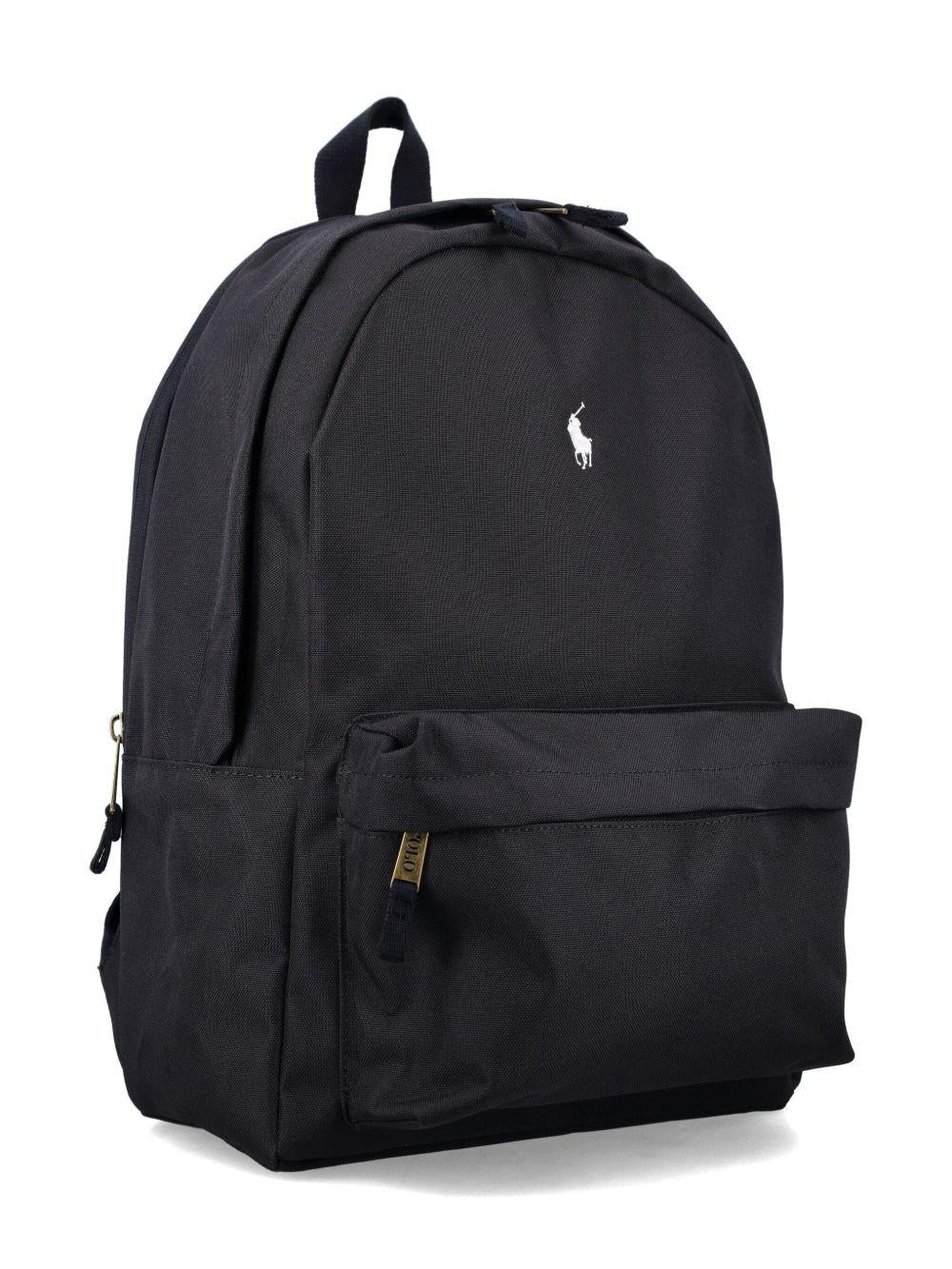 Zaino per bambini Polo Ralph Lauren Kids nero con motivo Polo Pony 9AR151 G9O Ralph Lauren kids 