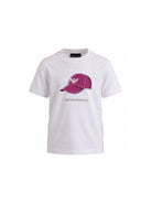 T-shirt per bambino Emporio Armani Kids bianca con stampa grafica sul davanti EB001344 AF14503 U0003 EMPORIO ARMANI KIDS 