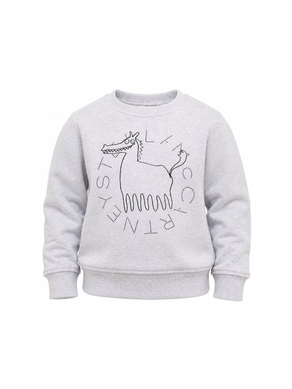Felpa per bambino Stella McCartney kids grigia con stampa grafica TZ4P60 Z4016 807 STELLA McCARTNEY KIDS 
