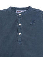 Camicia per neonato Molo blu con tessuto in velluto a coste 6W25C201 5524 MOLO 