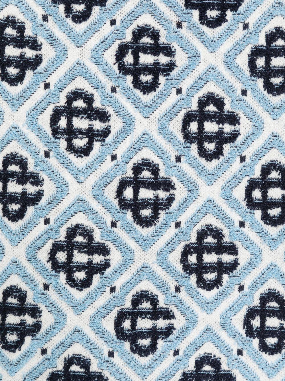 Sciarpa per bambino Casablanca Kids azzurra con motivo monogramma all-over KPF26ACC30201 MULTI CASABLANCA KIDS 