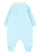 Tutina per neonato Moschino Kids azzurra con colletto alla Peter Pan MMY08CLCA63 40304 MOSCHINO KIDS 