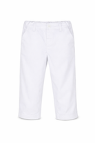 Pantaloni per neonato Emporio Armani Kids bianchi con placca logo 8NHP60 4N6YZ 0100 EMPORIO ARMANI KIDS 