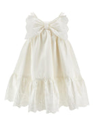 Abito per bambina Monnalisa bianco con gonna con balze 17G902 7043 0099 MONNALISA KIDS 