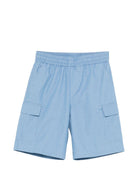 Shorts cargo per bambino TRUSSARDI JUNIOR azzurro con coulisse TBP26060BE D.BLUE B.A TRUSSARDI KIDS 