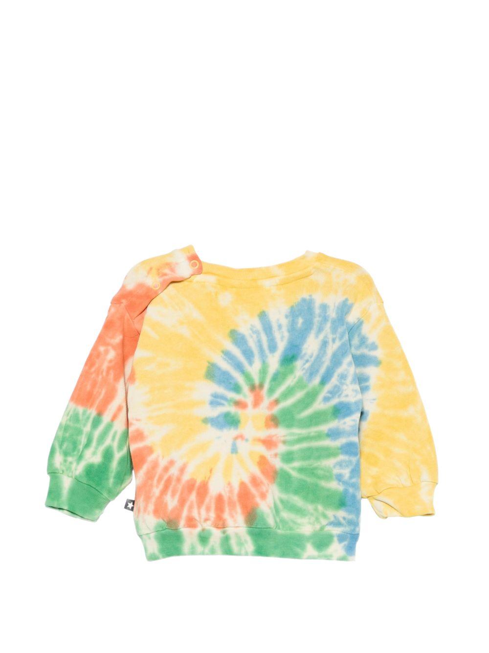 Felpa Dear per neonato Molo multicolore con fantasia tie-dye 6S26J208 5679 MOLO KIDS 