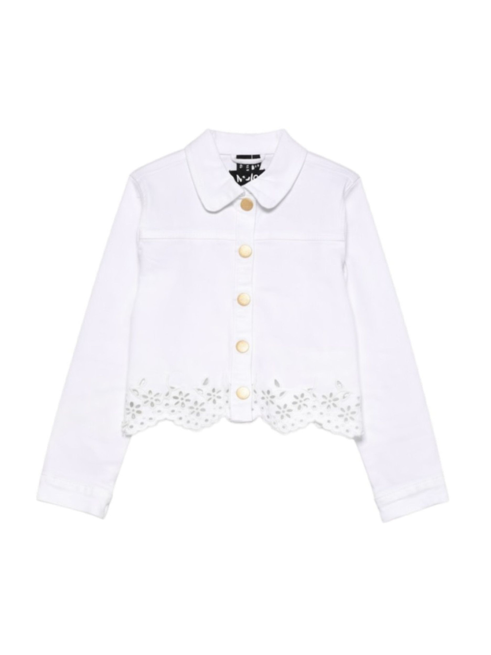 Giubbino per bambina Molo bianco con orlo ricamato 5S26M310 5636 MOLO KIDS 