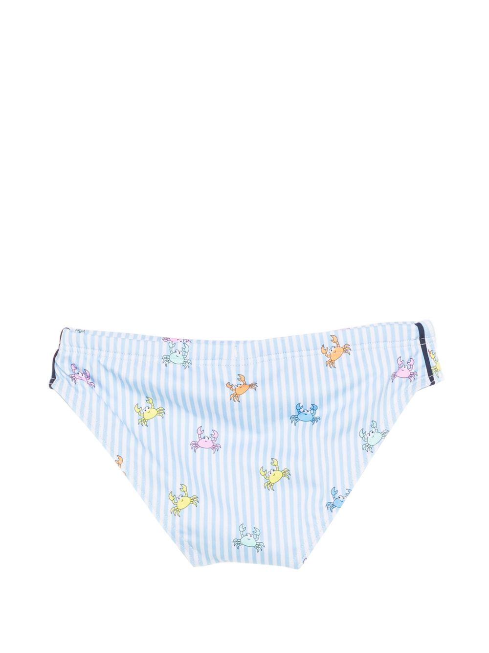 Costume da bagno per bambinbo MC2 Saint Barth Kids azzurro con stampa di granchio BIL0001 01081L MC2 ST. BARTH KIDS 