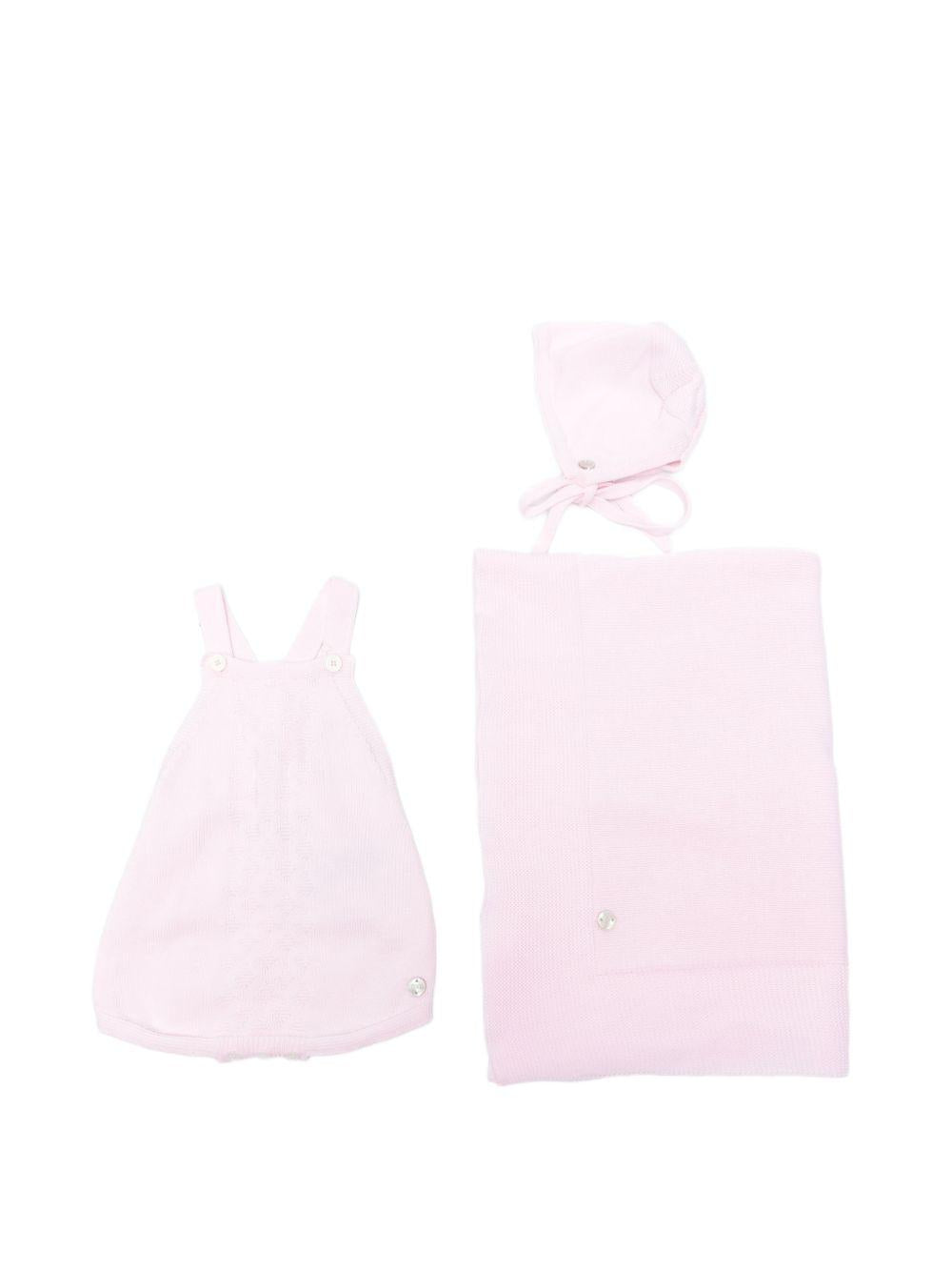 Set tutina cappellino e copertina per neonata Paz Rodriguez rosa con placca con logo 122-123193 37 PaZ RODRIGUEZ KIDS 