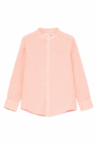 Camicia per bambino MC2 Saint Barth Kids rosa con colletto alla coreana PAT0001 00969L MC2 ST. BARTH KIDS 