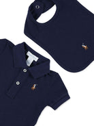 Set body e bavaglino per neonato Polo Ralph Lauren Kids blu con logo ricamato 320981612 001 Ralph Lauren kids 