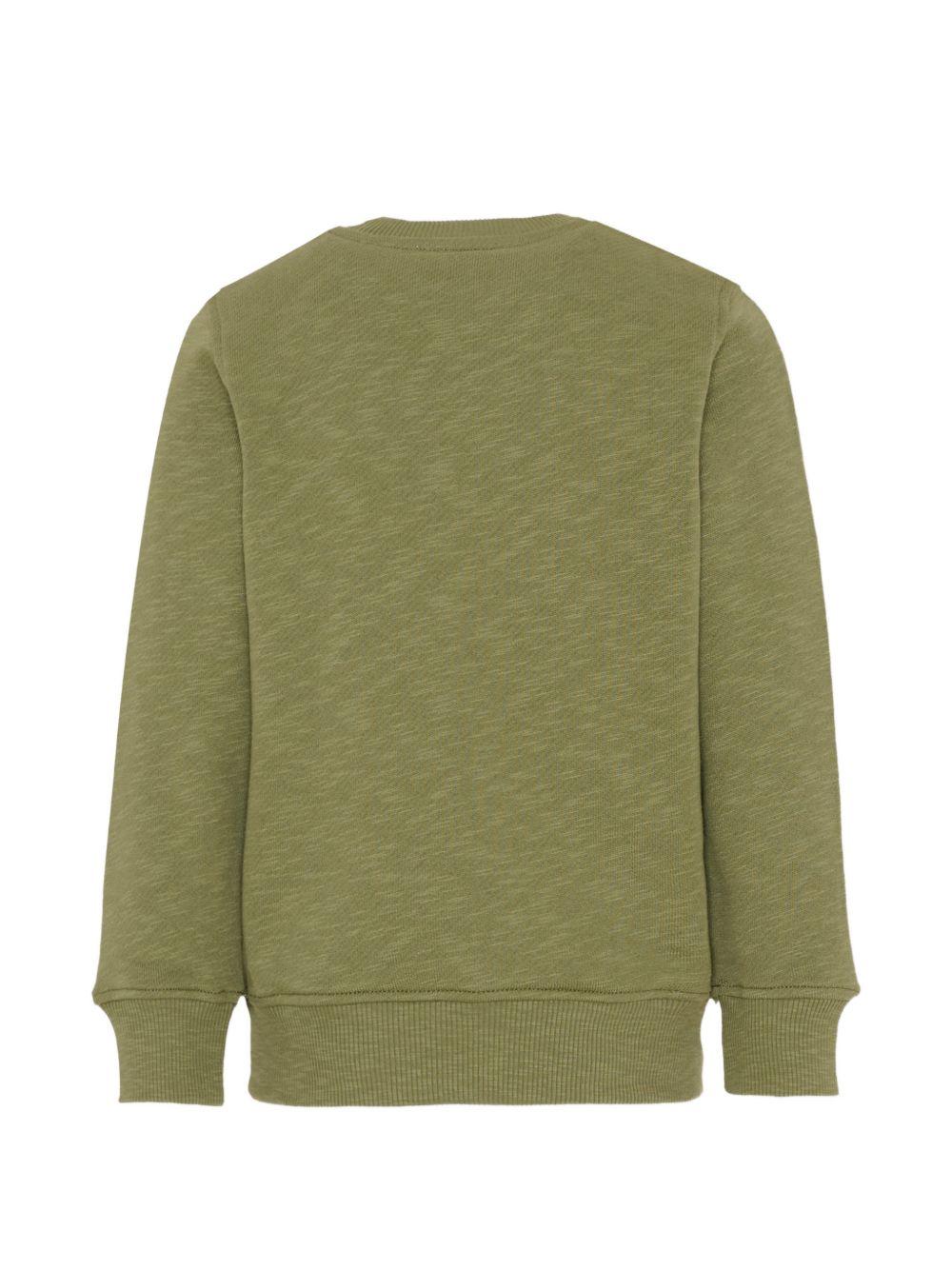 Felpa da bambino Moschino Kids verde con stampèa orsetti HVF08VLCA88 30037 MOSCHINO KIDS 