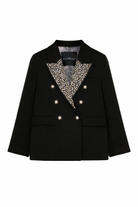 Giacca per bambina John Richmond Junior nera con decorazione a stelle RGP26108GC BLACK JOHN RICHMOND JUNIOR 