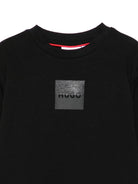 T-shirt per bambino Hugo Kids nera con placca con logo G00437 09B Hugo 