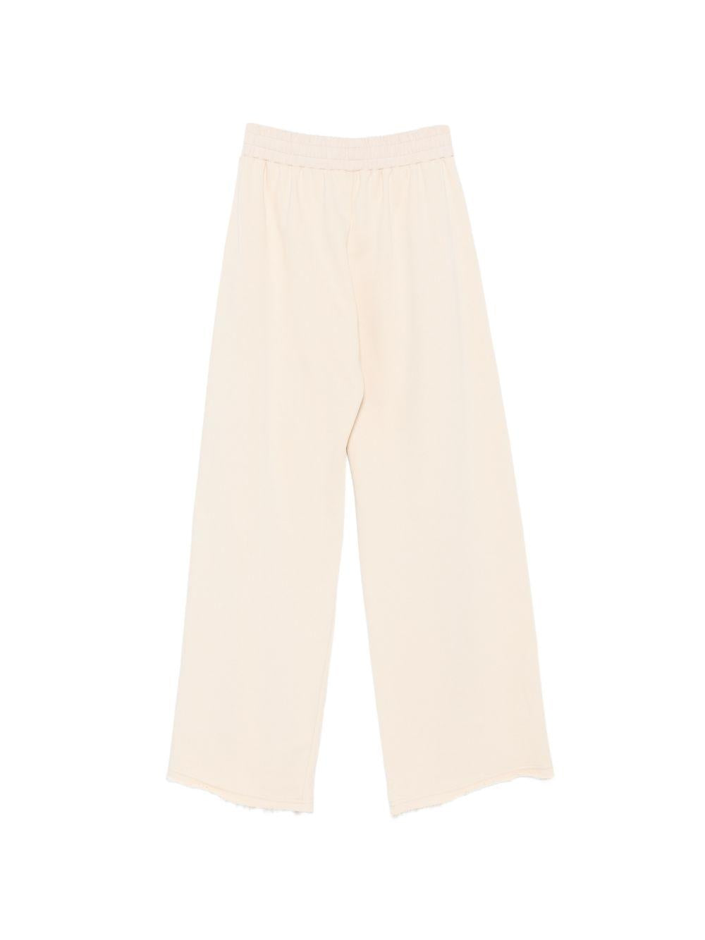 Pantaloni per donna Rose x Merci beige con ricamo ancora RP101 CREAM ROSE 