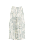 Pantaloni per donna Alysi beige con stampa foliage 116136 P6031 CIE ALYSI 