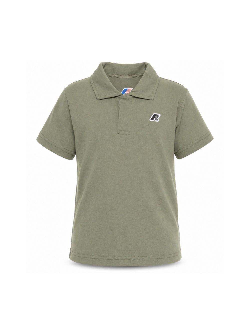 Polo per bambino K Way Kids verde con toppa con logo K7134LW V15 K-WAY KIDS 