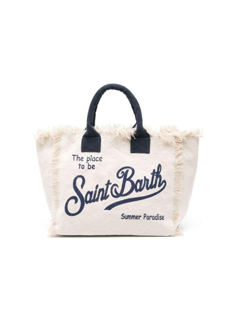 Borsa Vanity MC2 Saint Barth beige con logo a contrasto sul davanti VANI001 02564L MC2 ST. BARTH KIDS 