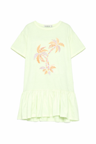 Abito per bambina BillieBlush verde neon con abbellimento di paillettes U21834 552 BILLIEBLUSH KIDS 