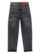 Jeans per bambino Hugo Kids grigi con effetto schiarito G00988 Z21 Hugo KIDS 