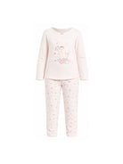 Pigiama per bambina Petit Bateau rosa con stampa floreale A0FYO 02 PETIT BATEAU KIDS 