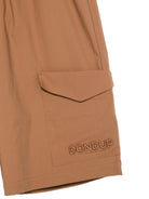 Shorts per bambino DONDUP Kids marroni con logo ricamato sul davanti DMBE0250TV124 6009 DONDUP KIDS 