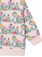 Felpa per neonata Stella McCartney Kids rosa con stampa logo all-over TY4020 Z3581 51RMC STELLA McCARTNEY KIDS 