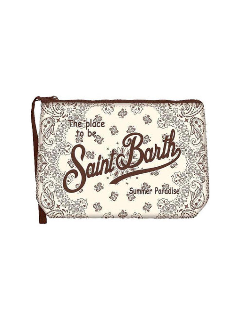 Pochette Aline "Bandana Round 10" MC2 Saint Barth beige con stampa bandana all-over ALIN001 03131L MC2 ST. BARTH KIDS 