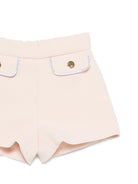 Shorts per neonata Elisabetta Franchi la Mia Bambina rosa chiaro con tasche ad aletta EGBE0270GA022 C145 ElISABETTA FRANCHI KIDS 