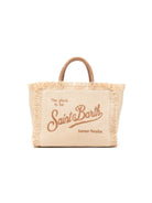 Borsa Colette MC2 Saint barth beige con logo ricamato COL0017 00368L MC2 ST. BARTH KIDS 