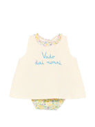 Abito Abbie per neonata MC2 Saint Barth Kids giallo con fantasia floreale ABB0002 03259L MC2 ST. BARTH KIDS 