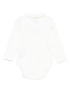Body per neonata Petit Bateau bianco con ricamo a fiori A0EKL 03 PETIT BATEAU KIDS 