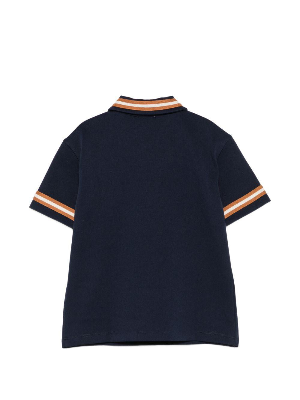 Polo per bambino Versace Kids blu con mezza zip 10249341A18117 2U8J0 VERSACE KIDS 