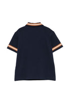 Polo per bambino Versace Kids blu con mezza zip 10249341A18117 2U8J0 VERSACE KIDS 
