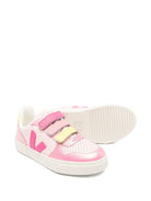 Sneakers V-10 per bambina Veja Kids rosa con chiusura a strappi CV0521502 V-10 PETALE MIA GLIMMER VEJA KIDS 
