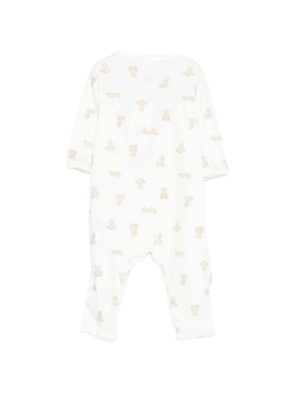 Tutina per neonati Petit Bateau beige con stampa orsetto all-over A0E0P 01 PETIT BATEAU KIDS 