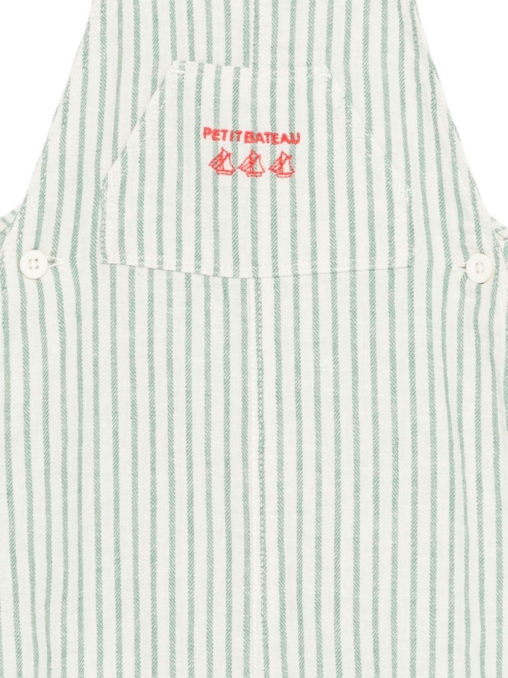 Salopette per neonato Petit Bateau multicolore con design a righe A0F4F 01 PETIT BATEAU KIDS 