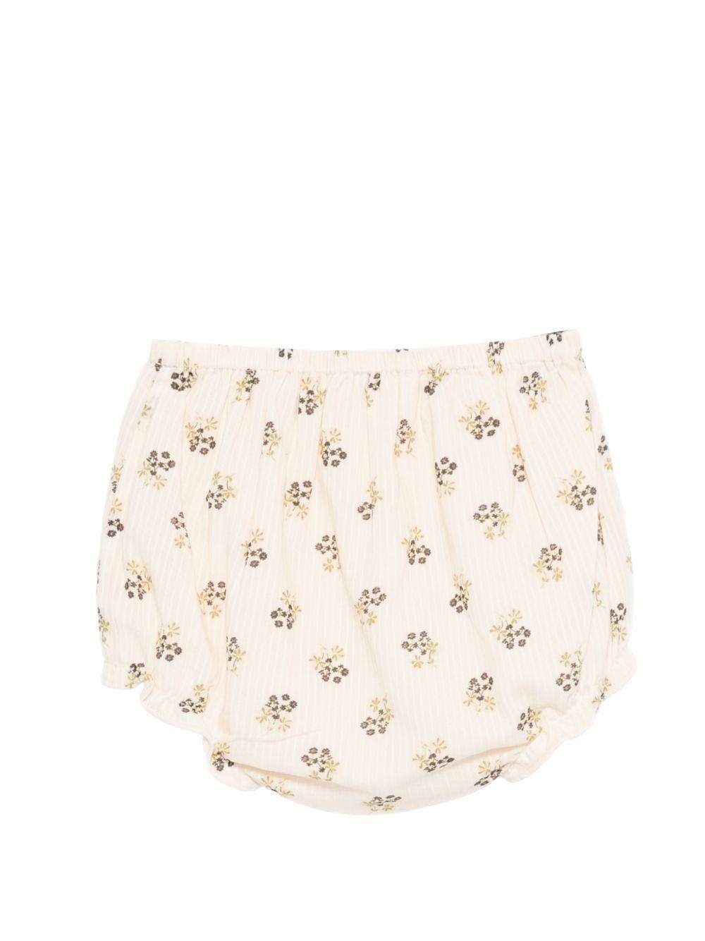 Culotte per neonati Bonpoint biege con stampa a fiori all-over S06XBEW00003 503 BONPOINT KIDS 