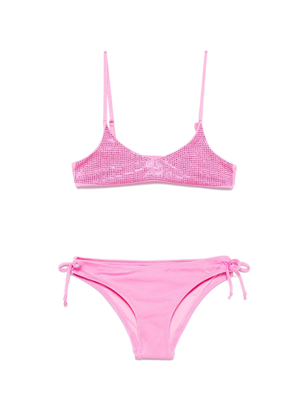 Bikini per bambina MC2 Saint Barth Kids Paloma rosa con dettagli glitter PALO002 00345H MC2 ST. BARTH KIDS 